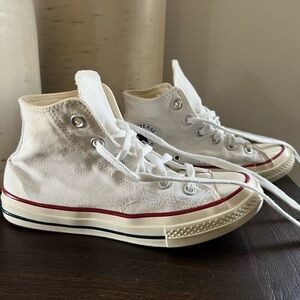 Converse - White High Tops - Size 1.5 - Washed - Worn a few times